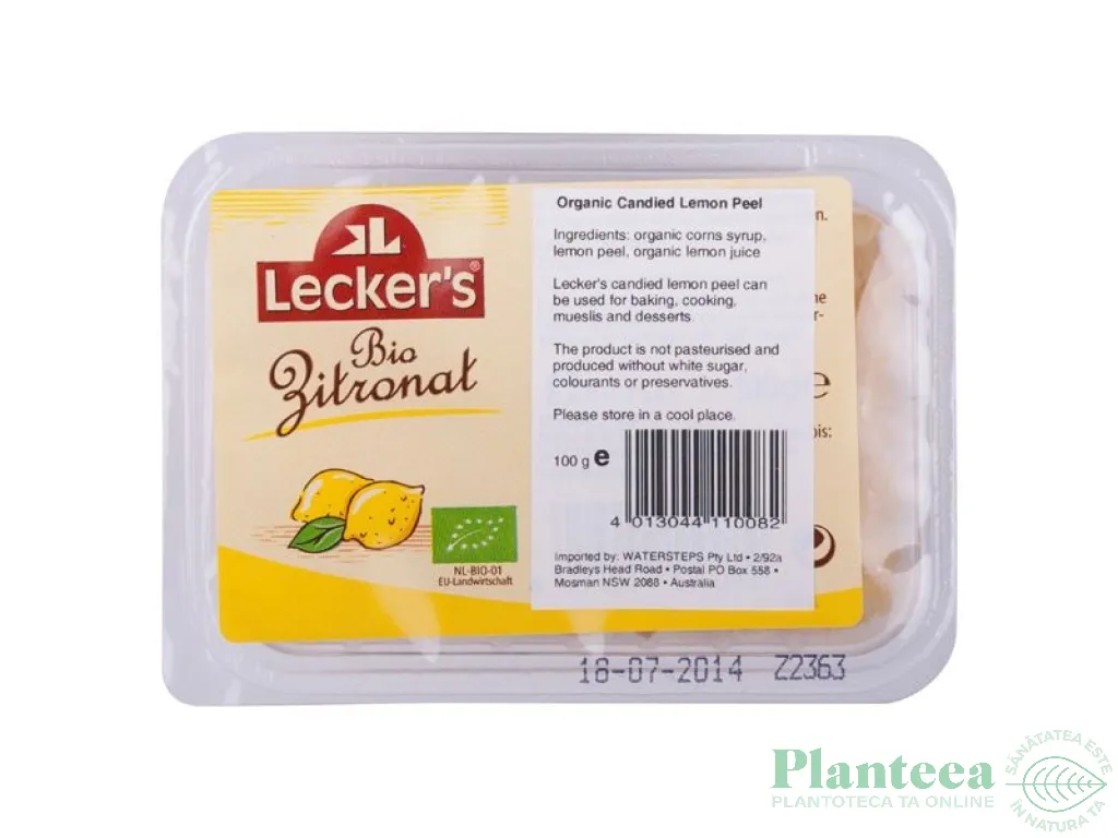 Coaja lamaie confiata cuburi 100g - LECKER`S