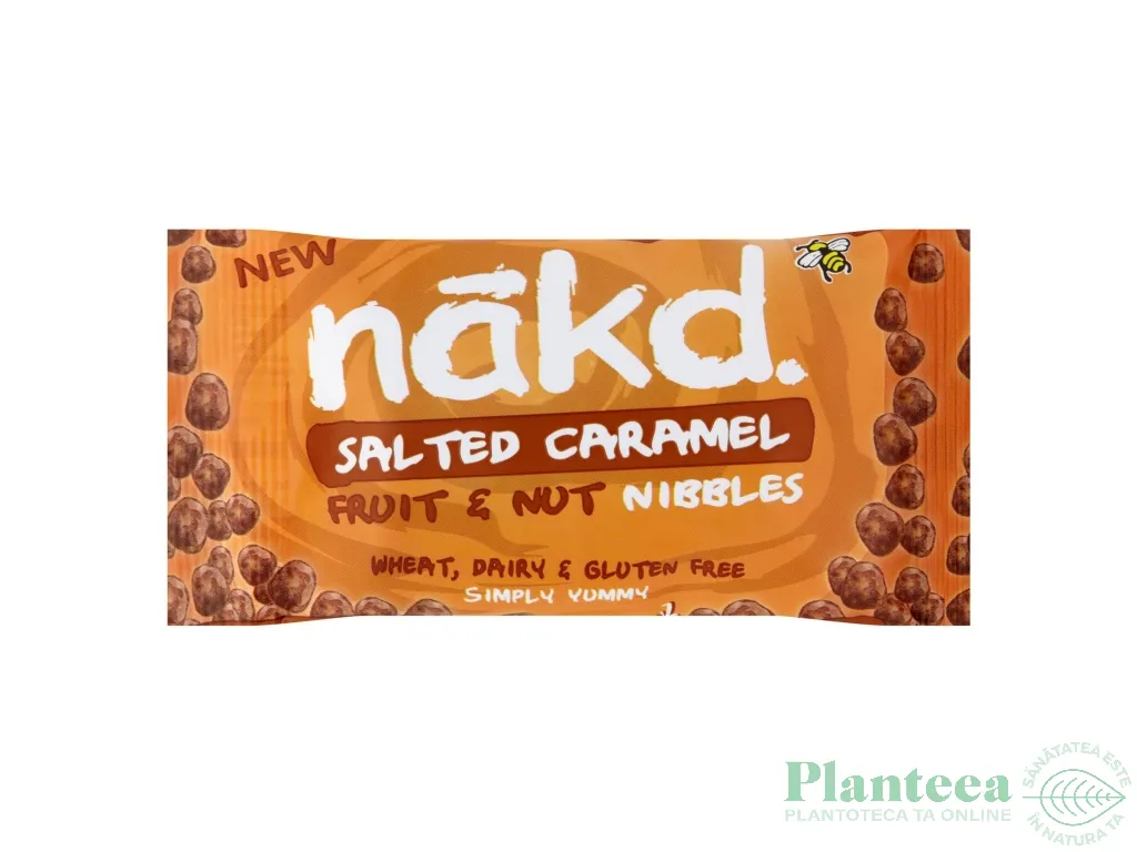 Bobite fructe nuci caramel sarat raw fara gluten 40g - NAKD
