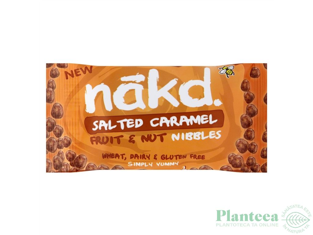 Bobite fructe nuci caramel sarat raw fara gluten 40g - NAKD