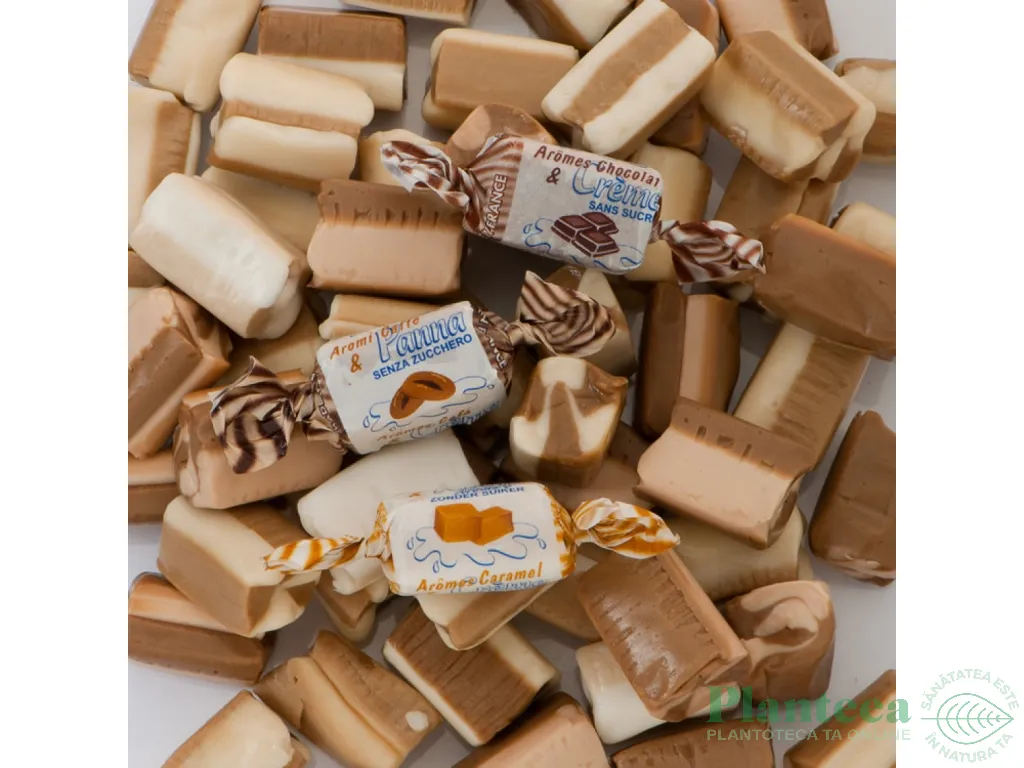 Caramele moi cafea caramel Caribbean Mix fara zahar fara gluten 90g - DEBRON