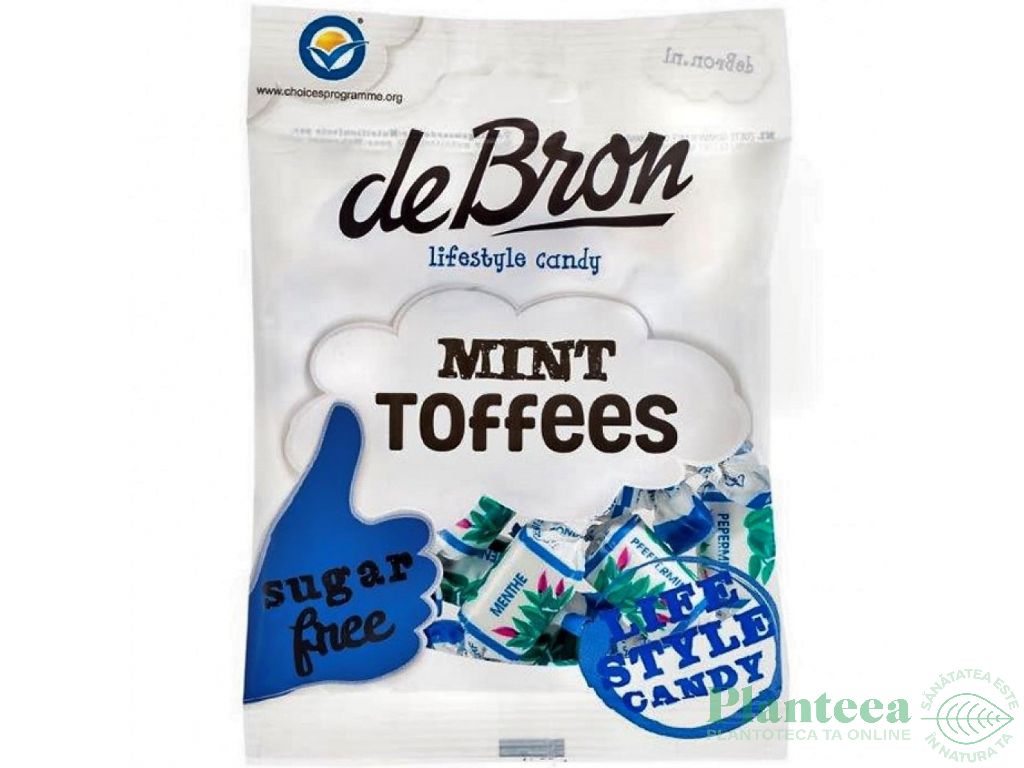 Caramele moi menta fara zahar fara gluten 90g - DEBRON