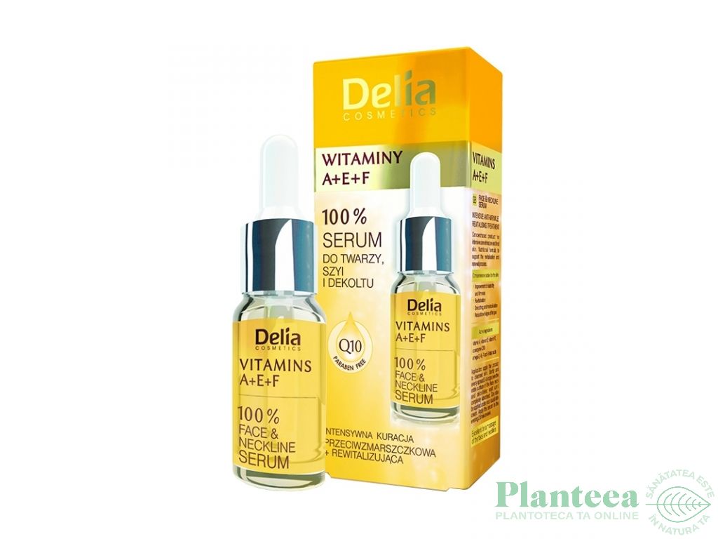 Ser fata decolteu vitamine A E F 10ml - DELIA