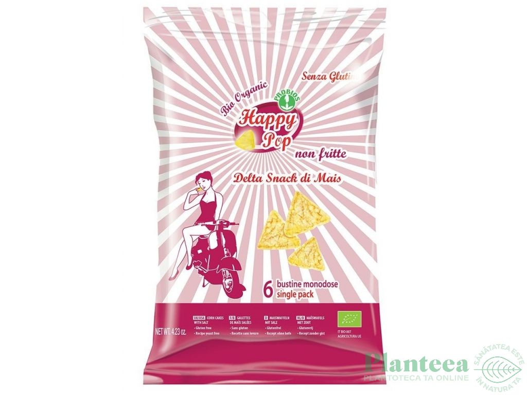 Snacks porumb delta Hapyy Pop eco 120g - PROBIOS