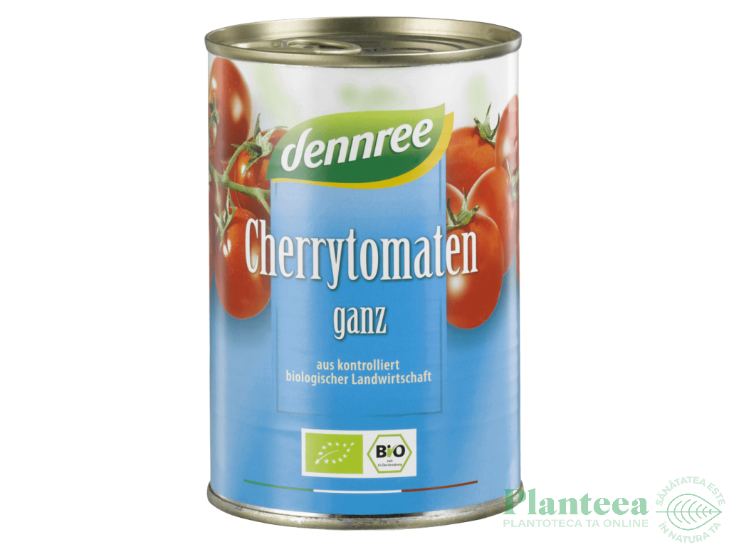 Rosii cherry intregi in suc propriu eco 400g - DENNREE