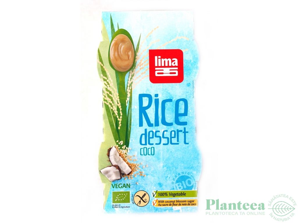 Desert crema orez cocos bio 2x100ml - LIMA