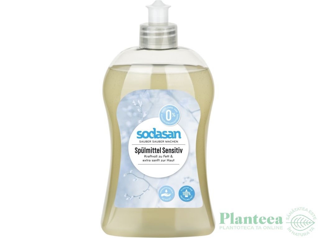 Detergent lichid vase Sensitiv 500ml - SODASAN