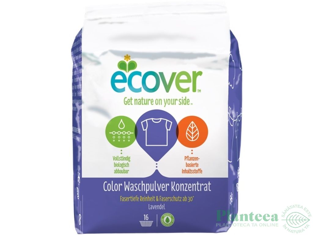 Detergent praf rufe color lavanda 1,2kg - ECOVER