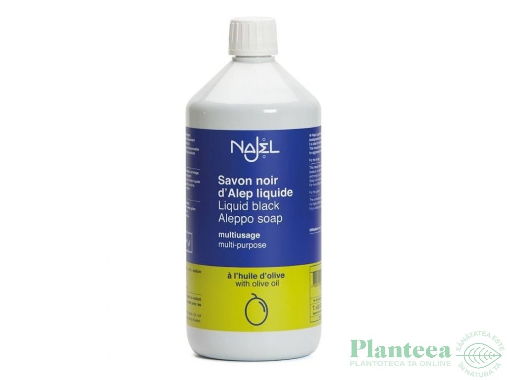 Detergent lichid universal sapun alep negru clasic 1L - NAJEL
