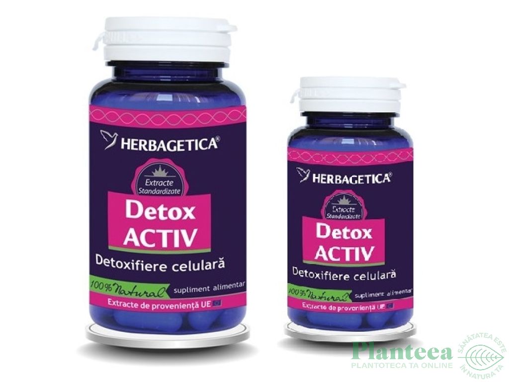 Pachet Detox activ 60+10cps - HERBAGETICA