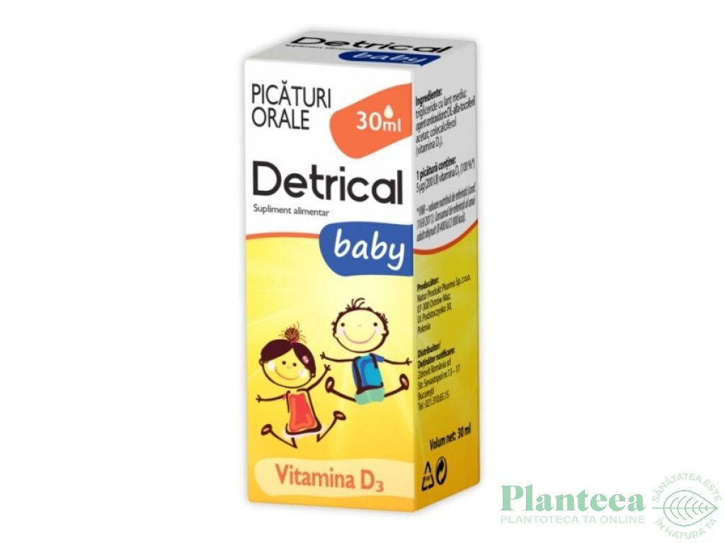 Vitamina D3 picaturi copii Detrical 30ml - NATUR PRODUKT