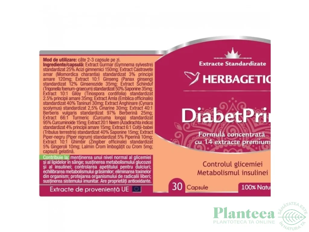 DiabetPrim 30cps - HERBAGETICA