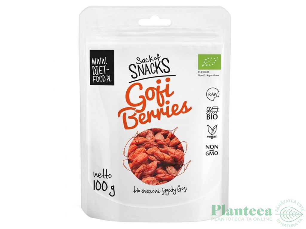 Goji fructe uscate bio 100g - DIET FOOD