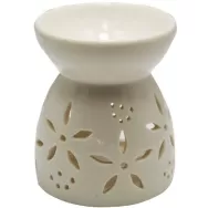 Vas ceramic aromatizor flori alb 1b - AROMA LAND