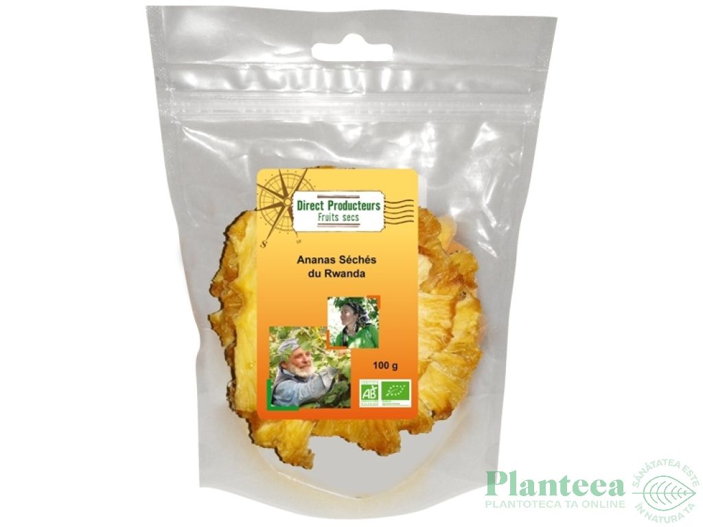 Ananas uscat eco 100g - BIOTHEMIS