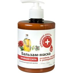 Balsam masca par imp caderii brusture ricin rozmarin 500ml - DR CASEI