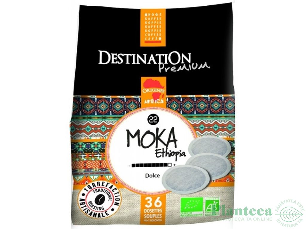 Cafea pad arabica nr22 Moka Etiopia 36x7g - DESTINATION