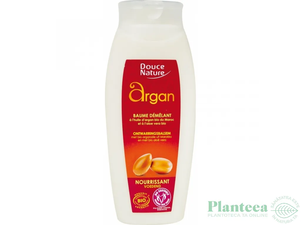 Balsam par descurcare nutritiv ulei argan aloe vera 250ml - DOUCE NATURE