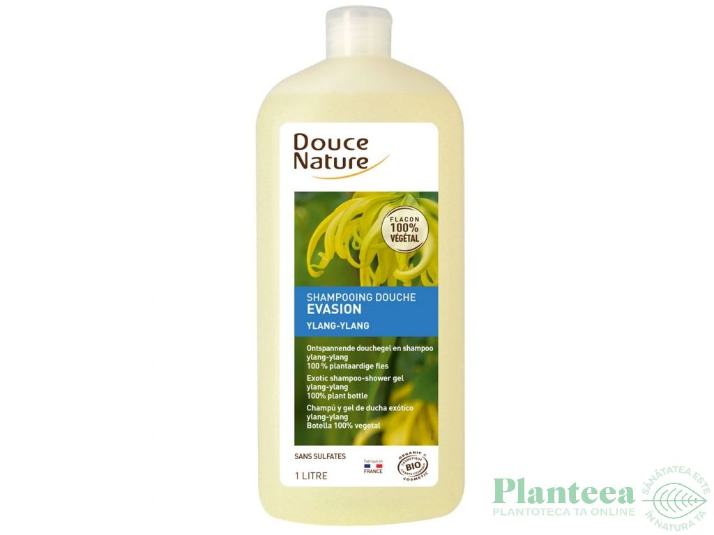 Sampon gel dus exotic ylang ylang 1L - DOUCE NATURE