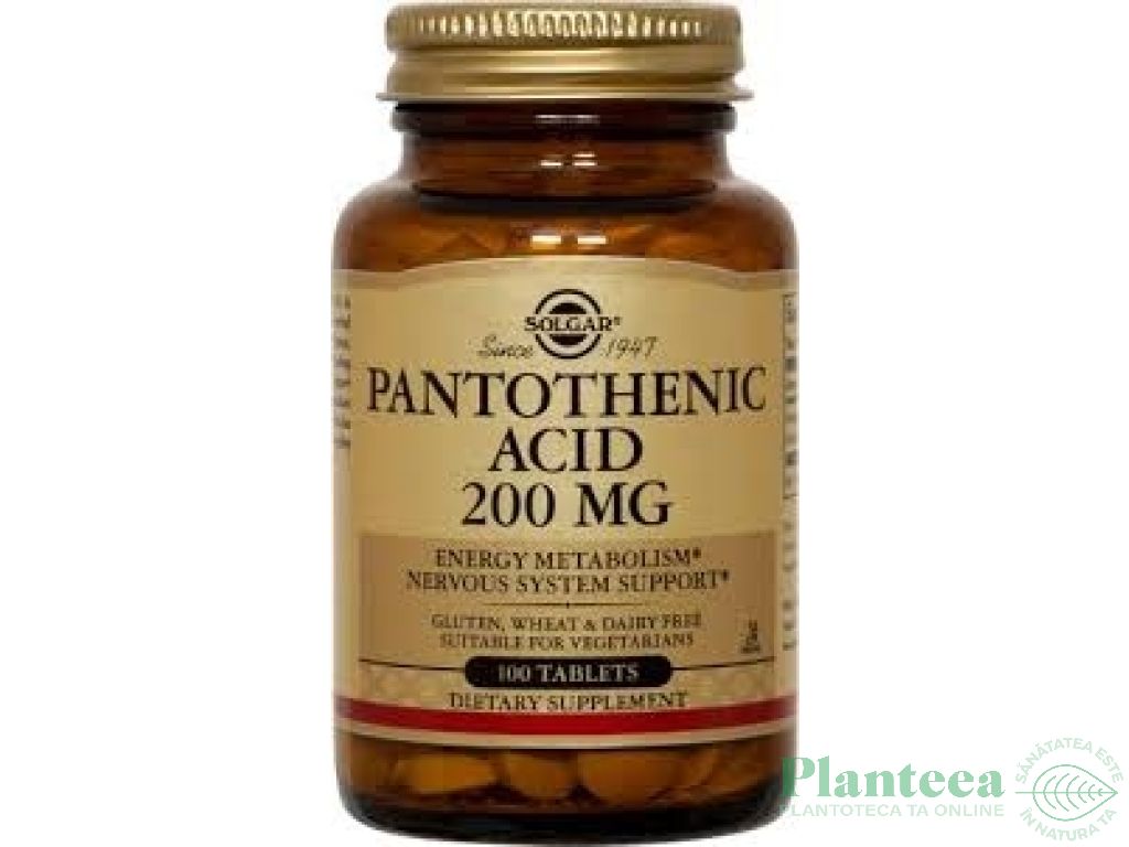 Pantothenic acid 200mg 100cps - SOLGAR