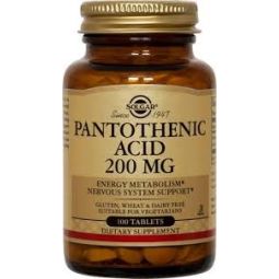 Pantothenic acid 200mg 100cps - SOLGAR