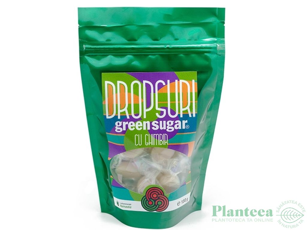 Dropsuri ghimbir fara zahar 150g - GREEN SUGAR