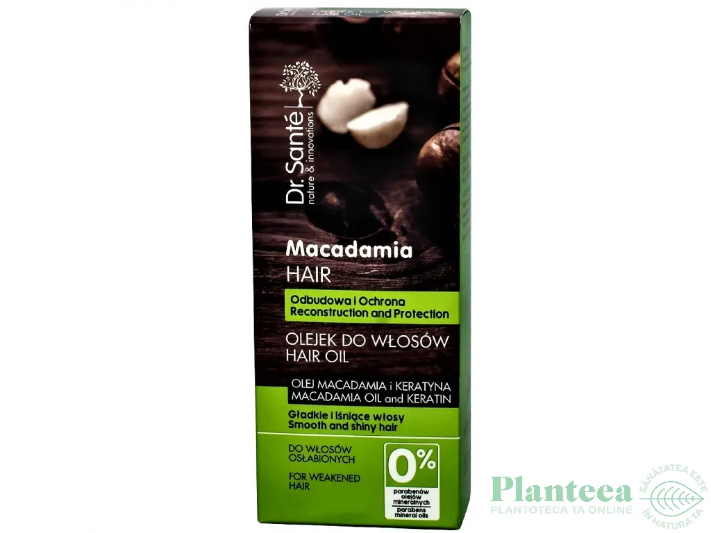 Ulei par fragil reparator protector macadamia cheratina 50ml - DR SANTE