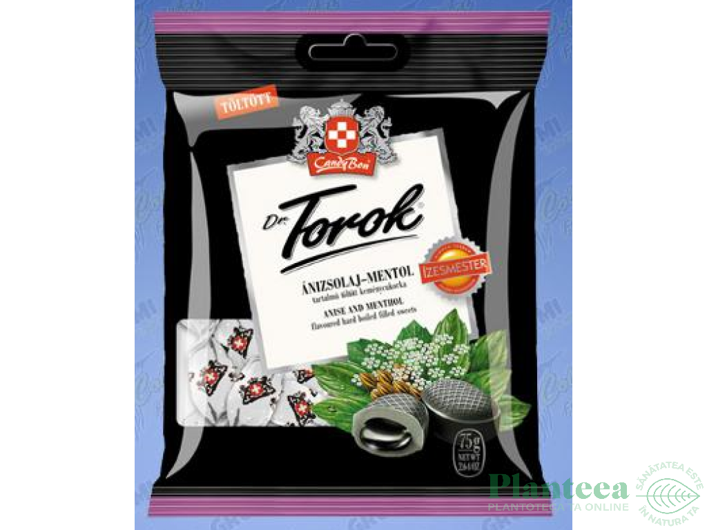 Dropsuri mentolate ulei anason 75g - DR TOROK