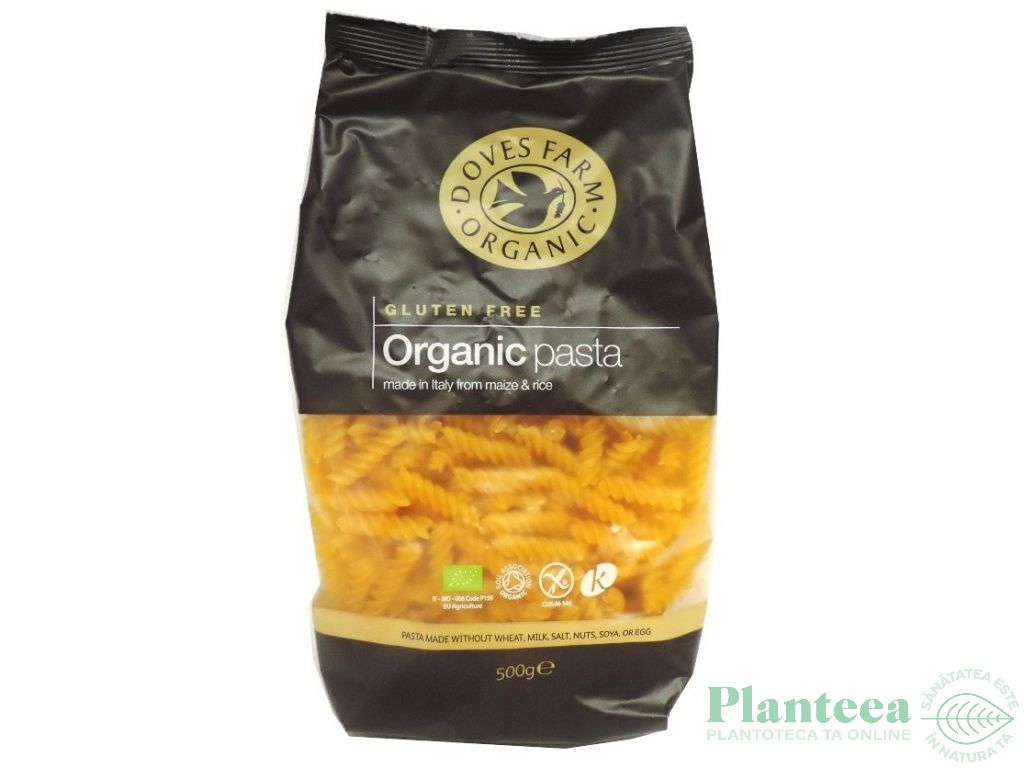 Paste fusilli porumb orez eco 500g - DOVES FARM