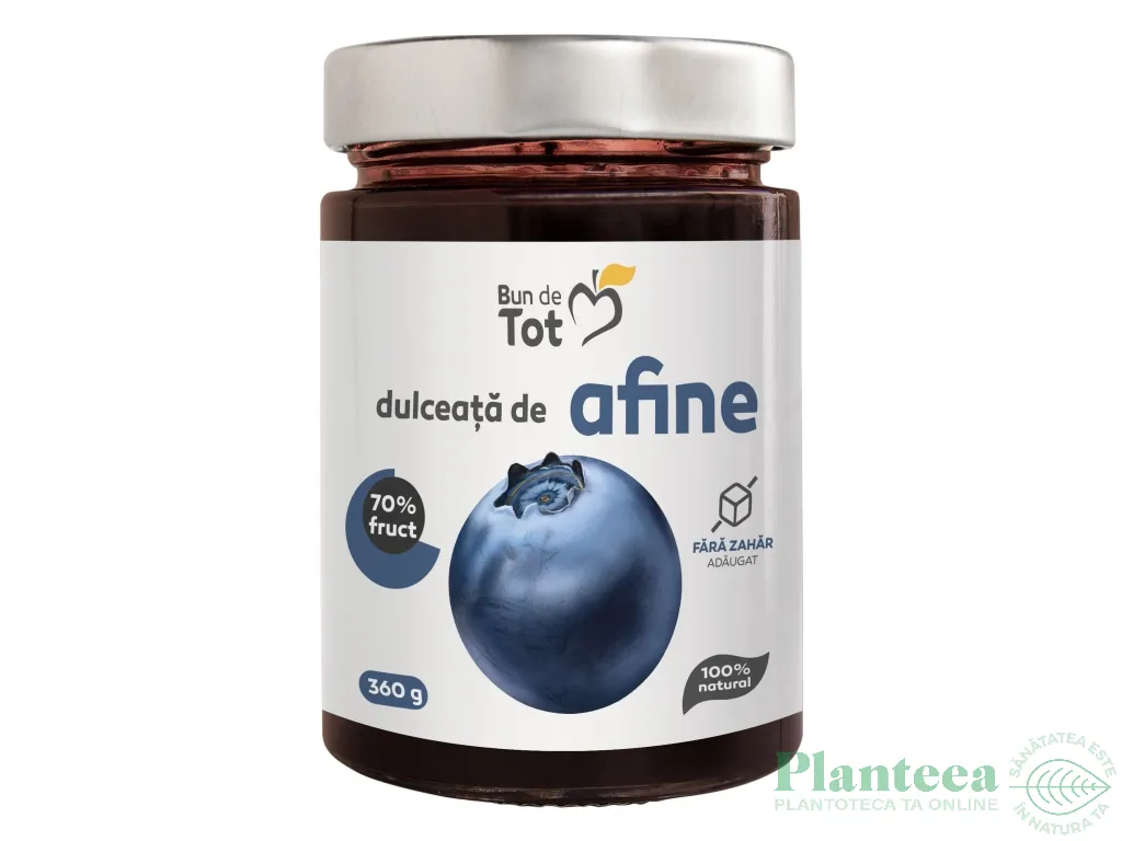 Dulceata afine fara zahar 360g - BUN DE TOT