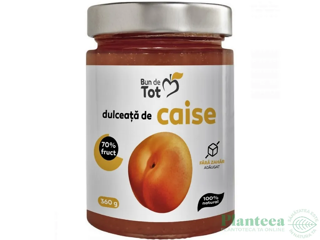 Dulceata caise fara zahar 360g - BUN DE TOT