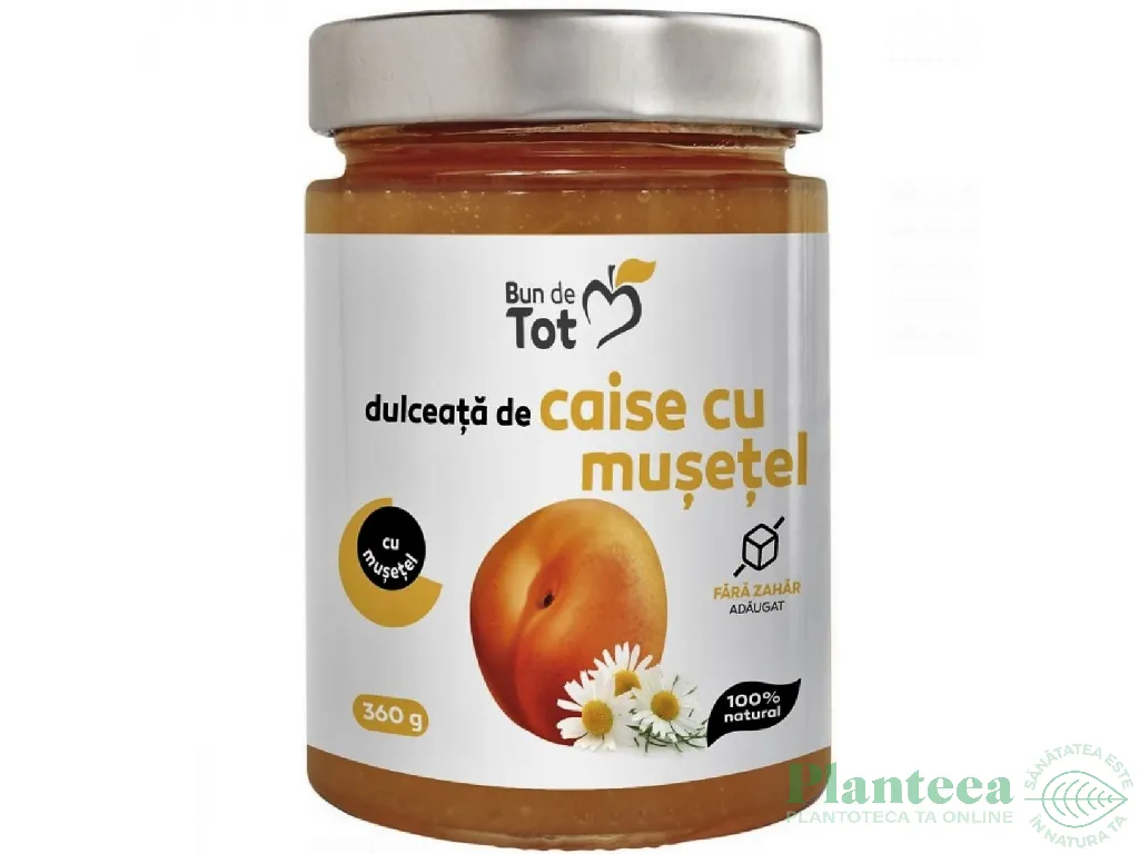 Dulceata caise musetel fara zahar 360g - BUN DE TOT