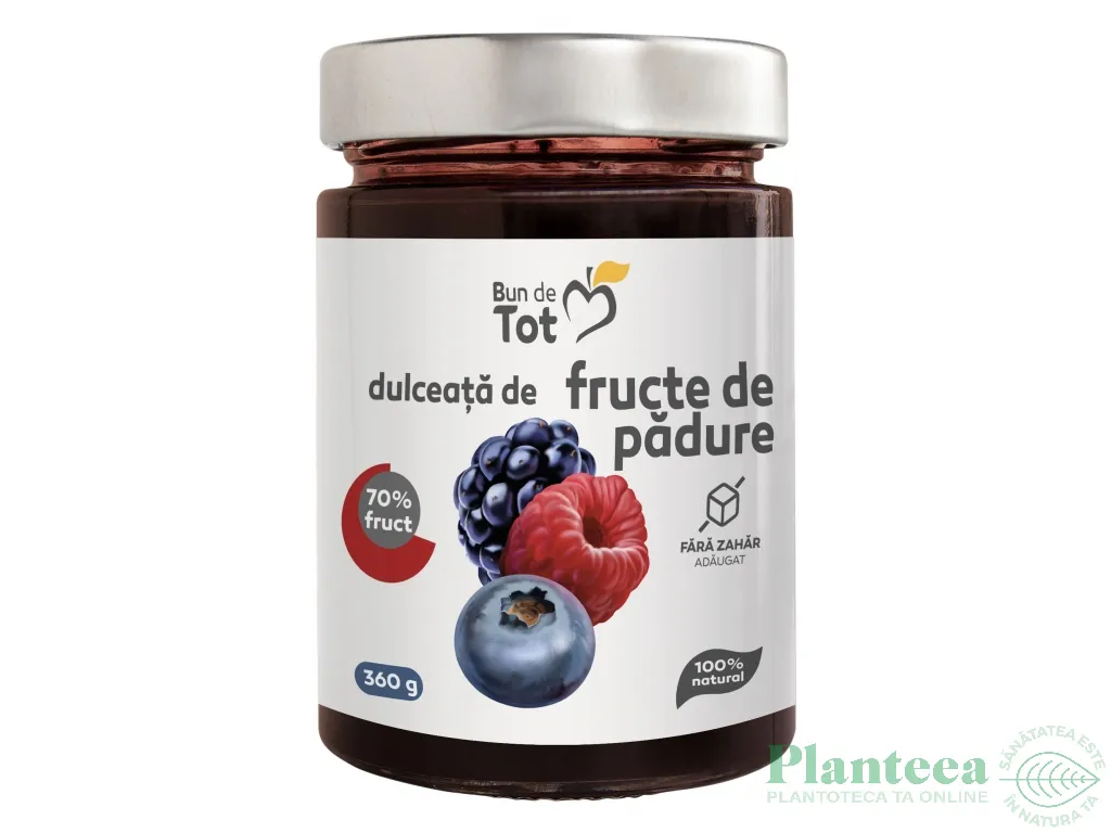Dulceata fructe padure fara zahar 360g - BUN DE TOT