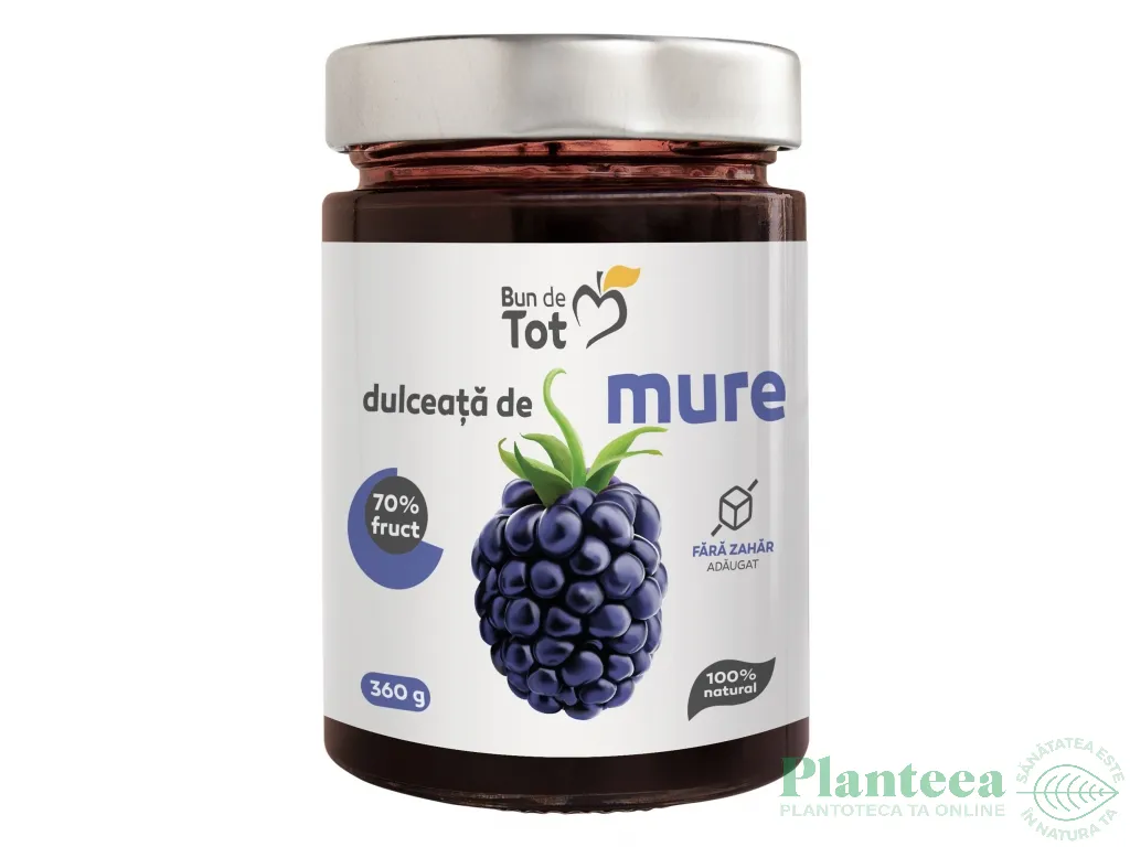 Dulceata mure fara zahar 360g - BUN DE TOT
