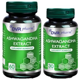 Pachet Ashwagandha extract 60+30cps - DVR PHARM
