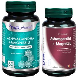 Pachet Ashwagandha Magneziu 60+30cps - DVR PHARM