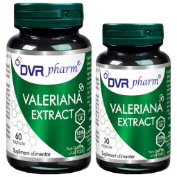 Pachet Valeriana extract 60+30cps - DVR PHARM