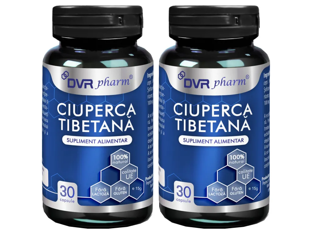 Set Ciuperca tibetana 2x30cps - DVR PHARM
