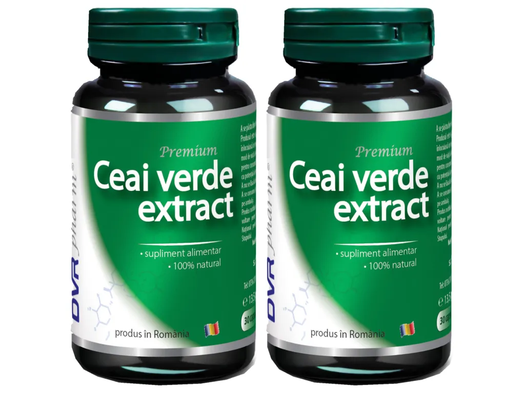 Set Ceai verde extract 2x30cps - DVR PHARM