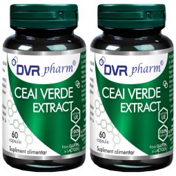 Set Ceai verde extract 2x60cps - DVR PHARM