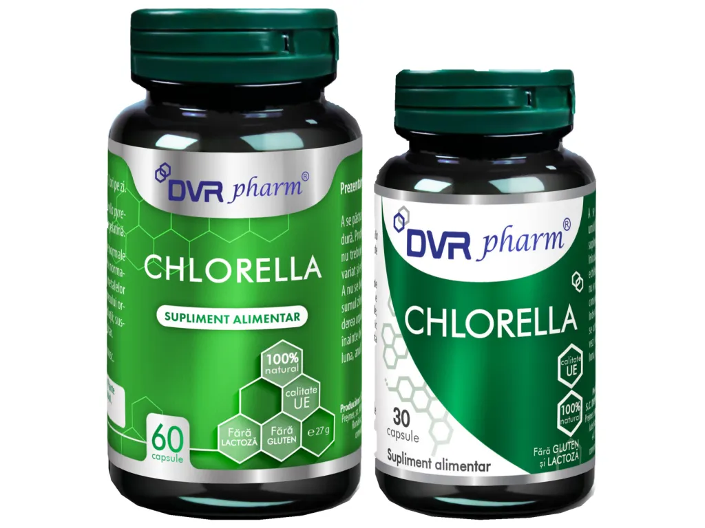 Pachet Chlorella 350mg 60+30cps - DVR PHARM