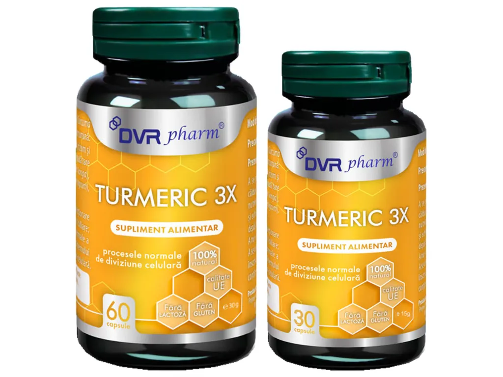 Pachet Turmeric 3X 60+30cps - DVR PHARM