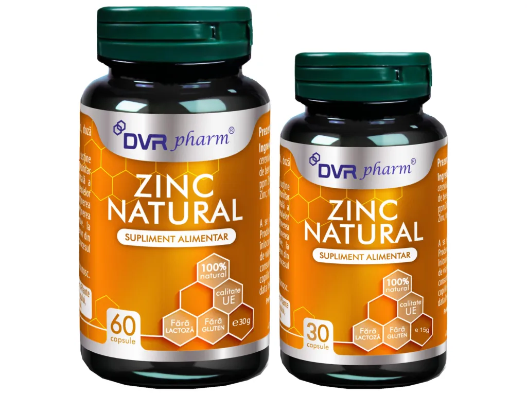 Pachet Zinc natural 60+30cps - DVR PHARM