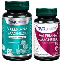 Pachet Valeriana Magneziu 60+30cps - DVR PHARM