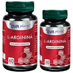 Pachet Larginina 400mg 60+30cps - DVR PHARM