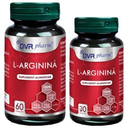 Pachet Larginina 400mg 60+30cps - DVR PHARM