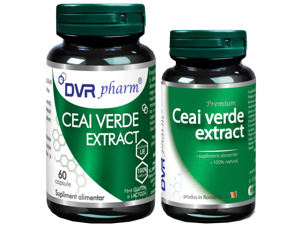 Pachet Ceai verde extract 60+30cps - DVR PHARM