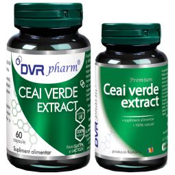 Pachet Ceai verde extract 60+30cps - DVR PHARM