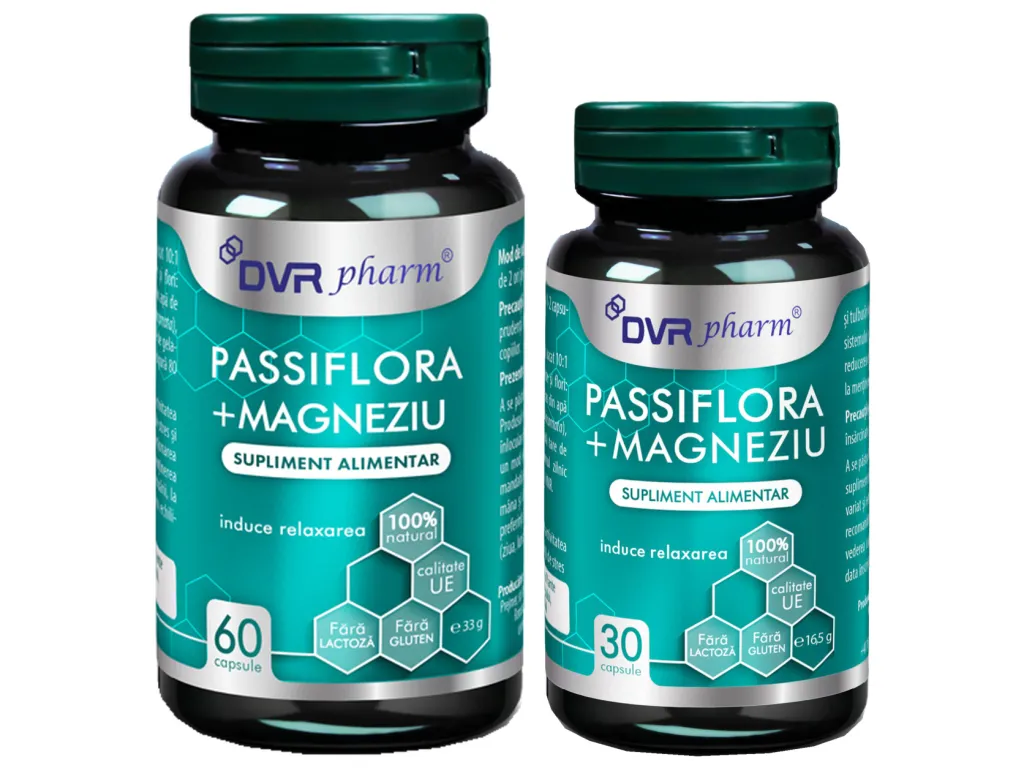 Pachet Passiflora Magneziu 60+30cps - DVR PHARM