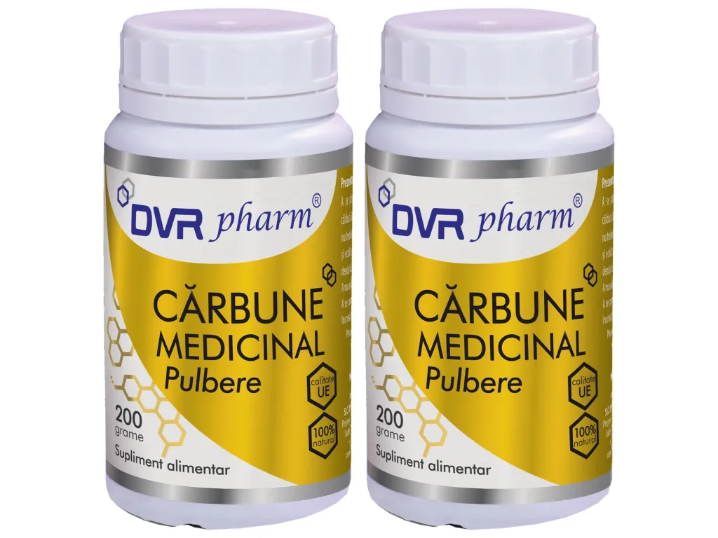Pachet Carbune medicinal pulbere 2x200g - DVR PHARM