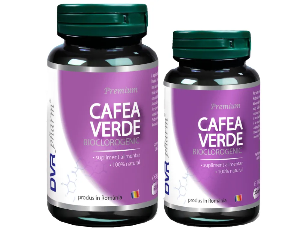Pachet Cafea verde bioclorogenic 60+30cps - DVR PHARM